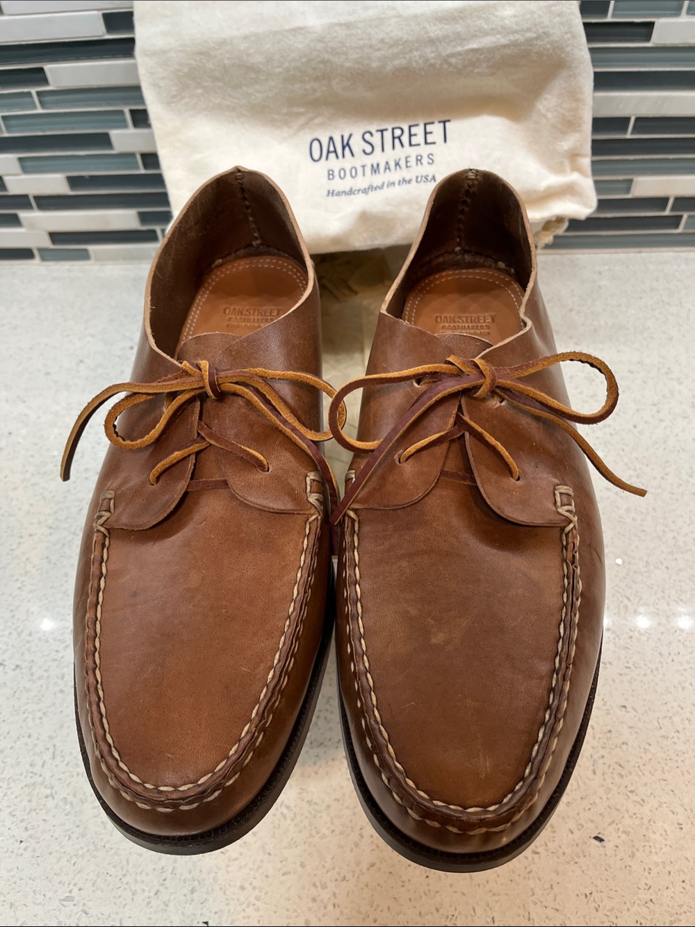 Men’s Oak Street Brown Leather Campus Moccasin